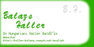 balazs haller business card